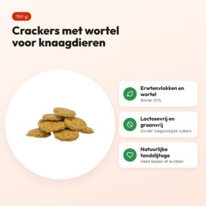 Trixie crackers met wortel 150 g – snack voor knaagdieren – voordelen