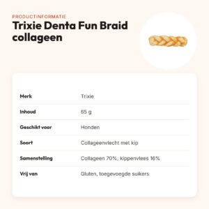 Trixie Denta Fun Braid collageen met kip 65 g – glutenvrij – productinformatie