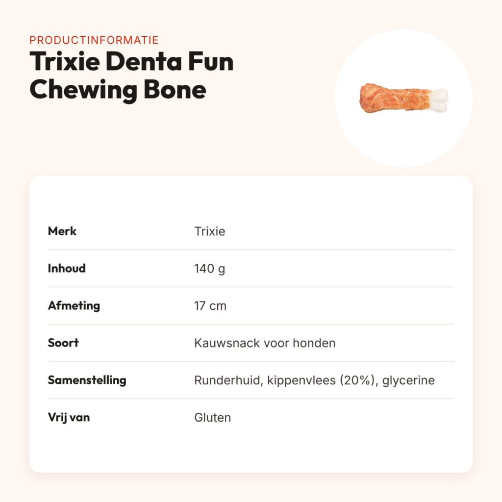 Trixie Denta Fun Chicken Chewing Bone 17 cm 140 g – kauwbot met kip – productinformatie