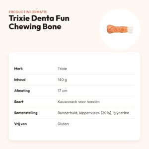 Trixie Denta Fun Chicken Chewing Bone 17 cm 140 g – kauwbot met kip – productinformatie