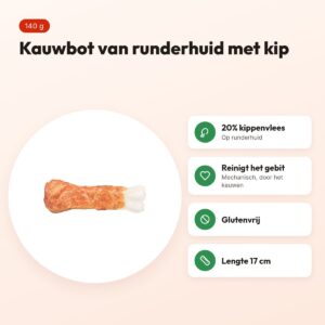 Trixie Denta Fun Chicken Chewing Bone 17 cm 140 g – kauwbot met kip – voordelen