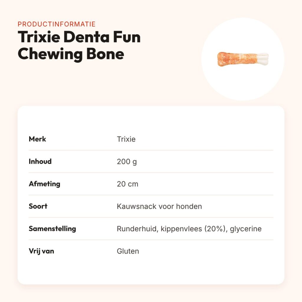 Trixie Denta Fun Chicken Chewing Bone 20 cm 200 g – runderhuid en kip – productinformatie