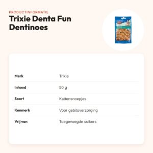 Trixie Denta Fun Dentinoes kattensnoepjes met vitaminen 50 g – productinformatie