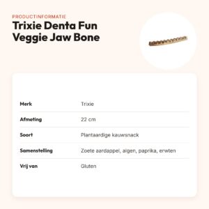 Trixie Denta Fun Veggie Jaw Bone 22 cm – plantaardige kauwsnack – productinformatie