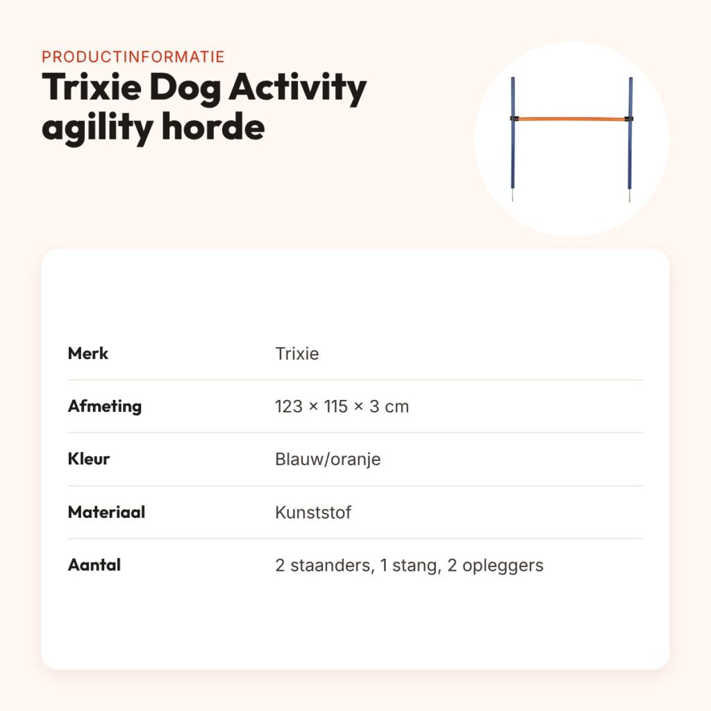 Trixie Dog Activity agility horde blauw/oranje 123 x 115 x 3 cm – productinformatie