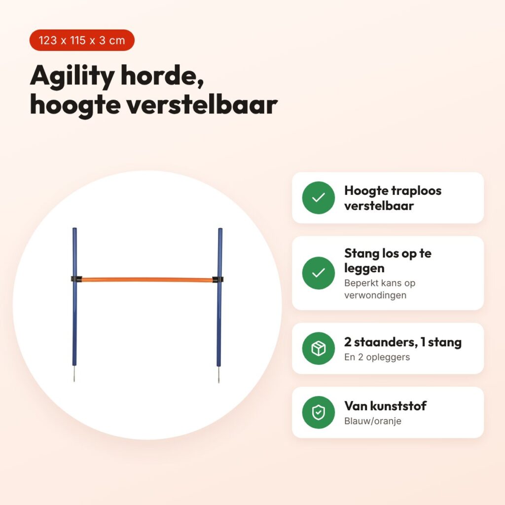 Trixie Dog Activity agility horde blauw/oranje 123 x 115 x 3 cm – voordelen