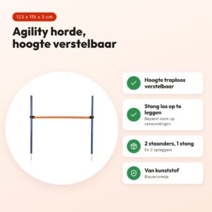 Trixie Dog Activity agility horde blauw/oranje 123 x 115 x 3 cm – voordelen