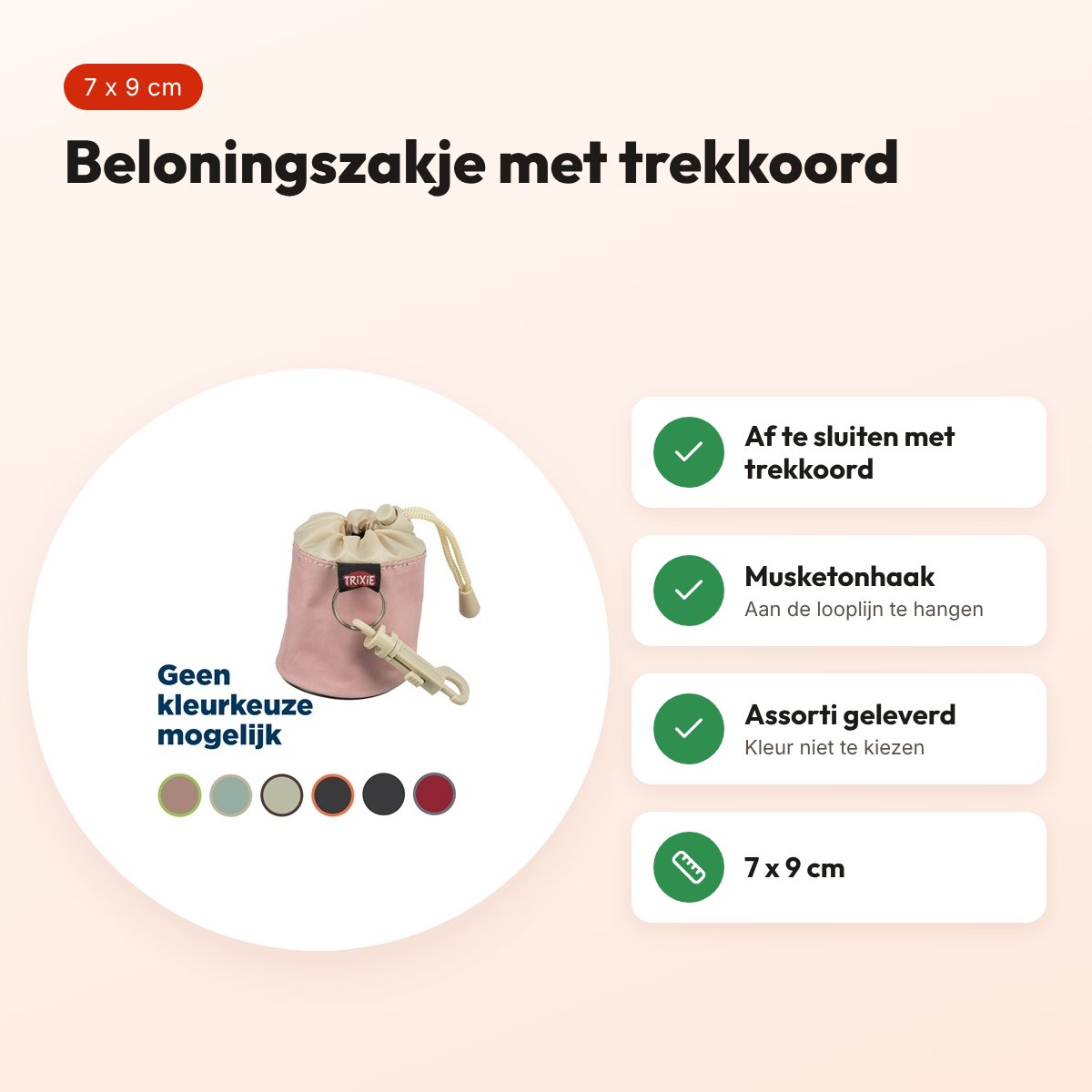 Trixie Dog Activity beloningszakje 7 x 9 cm – met trekkoord – voordelen