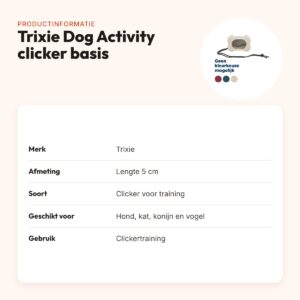 Trixie Dog Activity clicker basis 5 cm – met handleiding – productinformatie
