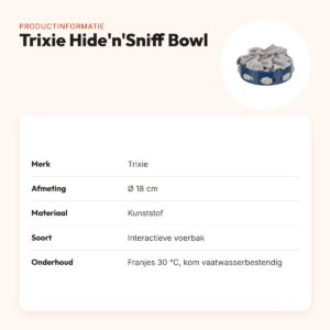 Trixie Dog Activity Hide'n'Sniff bowl 18 cm – interactieve voerbak – productinformatie