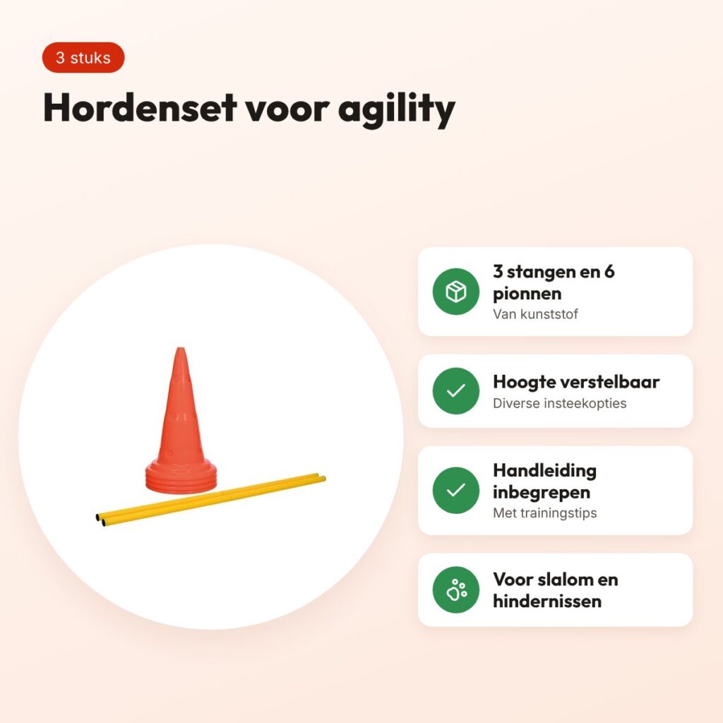 Trixie Dog Activity hordenset 3 stuks – 6 pionnen, verstelbaar – voordelen