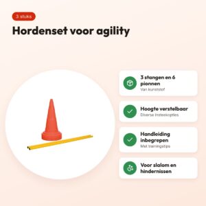 Trixie Dog Activity hordenset 3 stuks – 6 pionnen, verstelbaar – voordelen