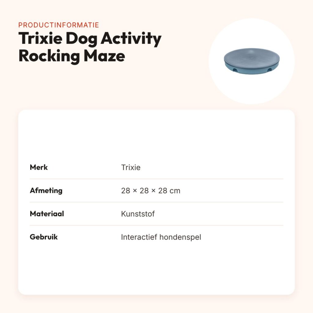 Trixie Dog Activity Rocking Maze 28 x 28 cm – interactief hondenspel – productinformatie