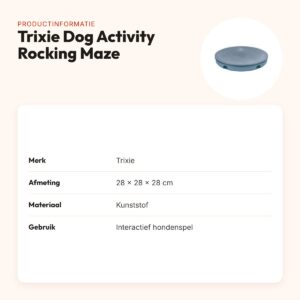 Trixie Dog Activity Rocking Maze 28 x 28 cm – interactief hondenspel – productinformatie