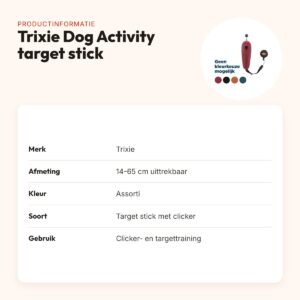 Trixie Dog Activity target stick 14-65 cm – uittrekbaar, met clicker – productinformatie