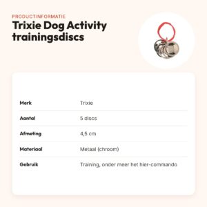 Trixie Dog Activity trainingsdiscs chroom 4,5 cm – set van 5 – productinformatie