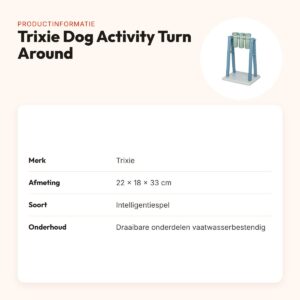 Trixie Dog Activity Turn Around 22 x 18 x 33 cm – intelligentiespel – productinformatie