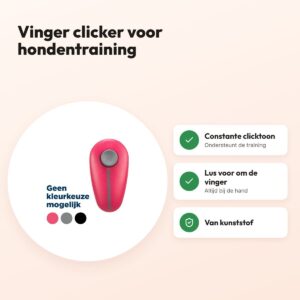 Trixie Dog Activity vinger clicker kunststof – voor hondentraining – voordelen