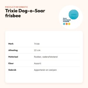 Trixie Dog-o-Soar rubber frisbee 22 cm – waterafstotend, assorti – productinformatie