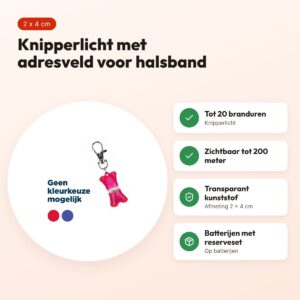 Trixie Flasher botje 2 x 4 cm – knipperlicht met adresveld – voordelen