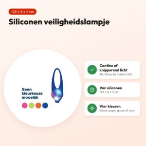 Trixie Flasher veiligheidslampje siliconen 11,5 x 8 x 2 cm – voordelen