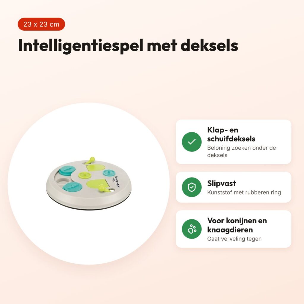 Trixie Flip Board 23 x 23 cm – intelligentiespel voor knaagdieren – voordelen