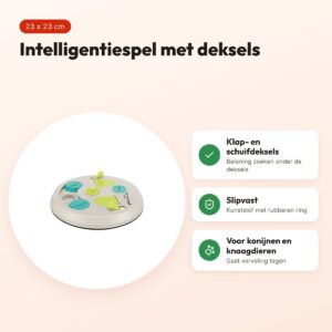 Trixie Flip Board 23 x 23 cm – intelligentiespel voor knaagdieren – voordelen
