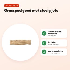 Trixie grasspeelgoed met jute 16 x 3,5 x 3,5 cm – voor knaagdieren – voordelen