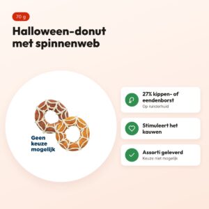 Trixie Halloween donut hondensnack kippen- of eendenborst 70 g – voordelen