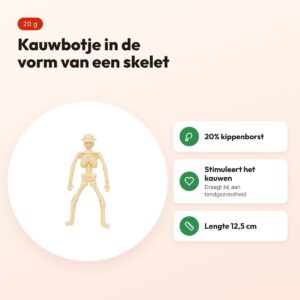 Trixie Halloween skelet hondensnack met kippenborst 12,5 cm 20 g – voordelen