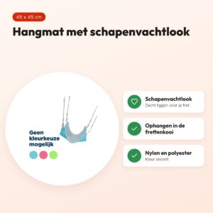 Trixie hangmat fret 45 x 45 cm – schapenvachtlook, assorti kleur – voordelen