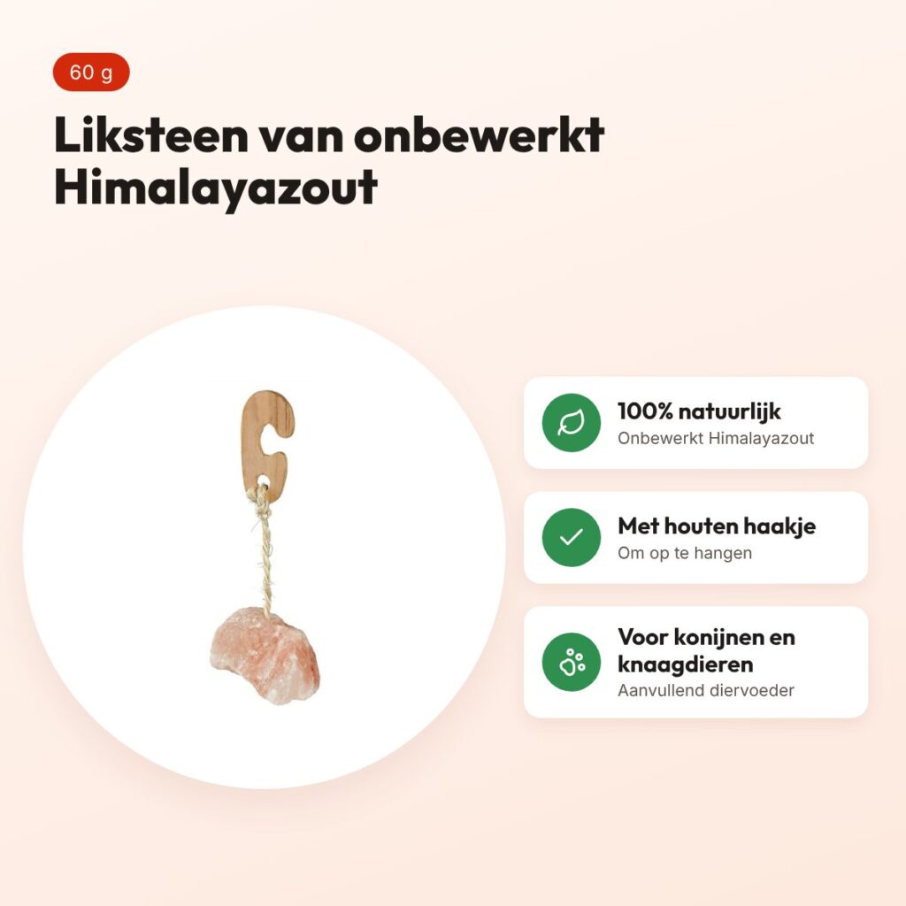 Trixie Himalayazout liksteen 60 g – voor konijnen en knaagdieren – voordelen