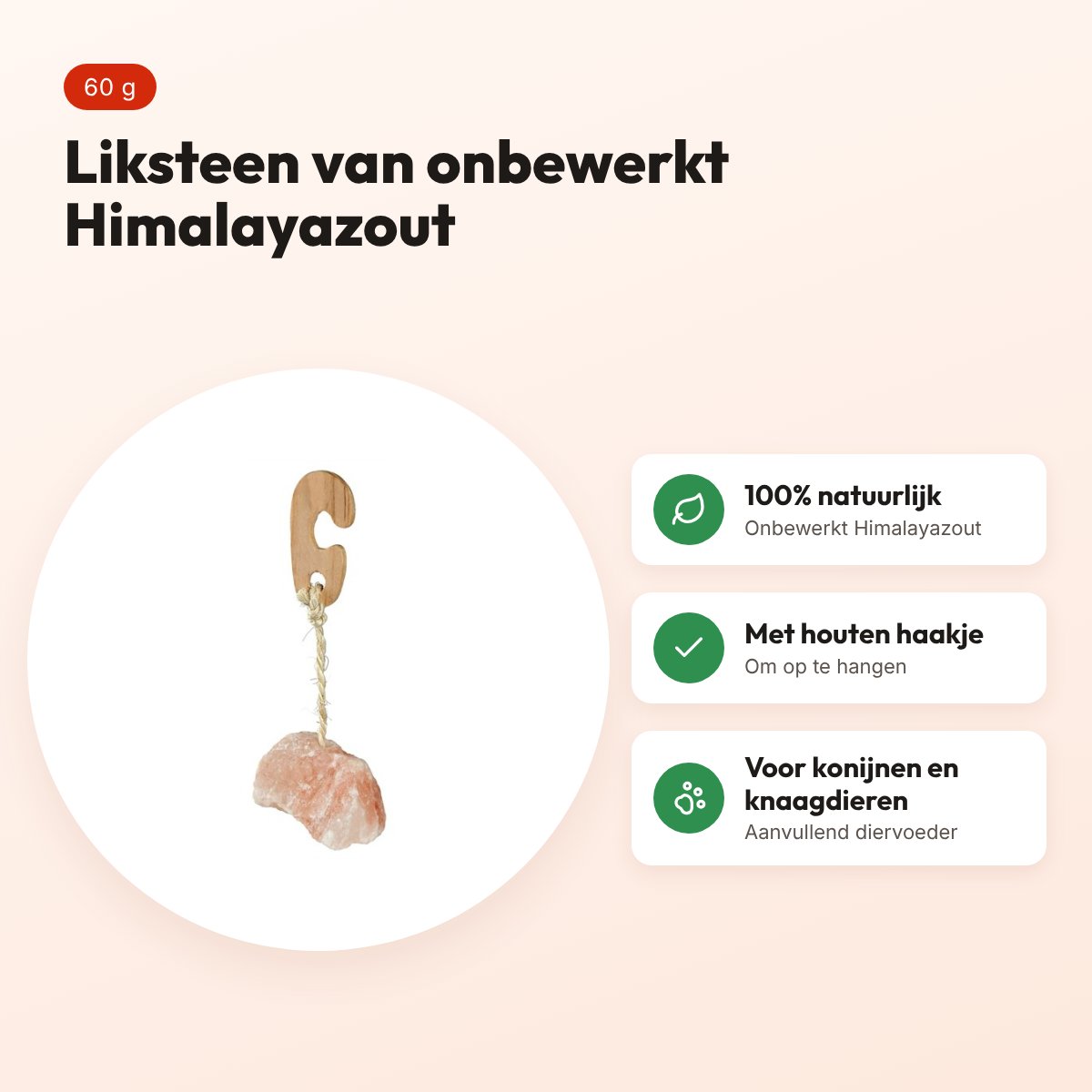 Trixie Himalayazout liksteen 60 g – voor konijnen en knaagdieren – voordelen