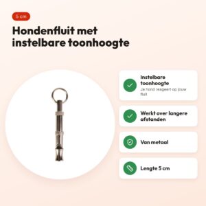 Trixie hondenfluit metaal 5 cm – instelbare toonhoogte – voordelen