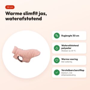 Trixie hondenjas Lesmont abrikoos 30 cm – warm en waterafstotend – voordelen