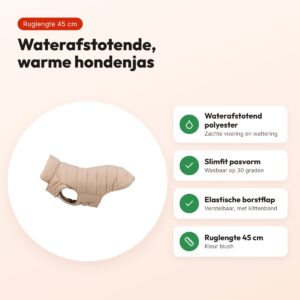 Trixie hondenjas Lesmont blush 45 cm – waterafstotend, slimfit – voordelen