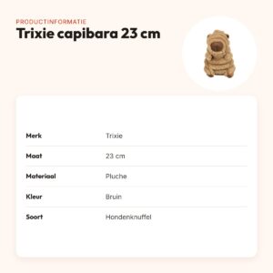 Trixie hondenknuffel capibara pluche bruin 23 cm – productinformatie