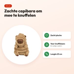 Trixie hondenknuffel capibara pluche bruin 23 cm – voordelen