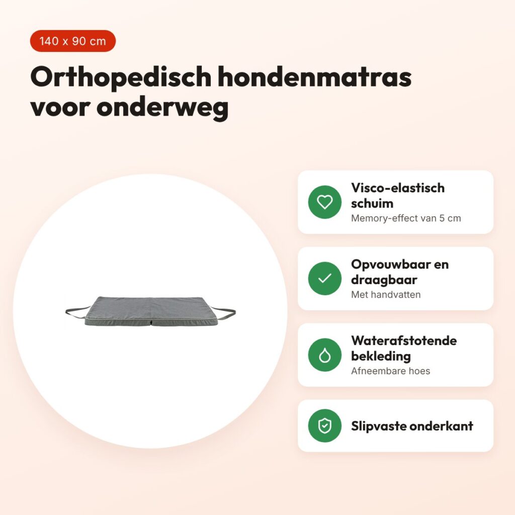 Trixie hondenkussen matras Samoa Vital donkergroen 140 x 90 cm – voordelen