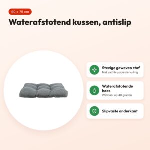 Trixie hondenkussen Nio donkergrijs 90 x 75 cm – waterafstotend, antislip – voordelen