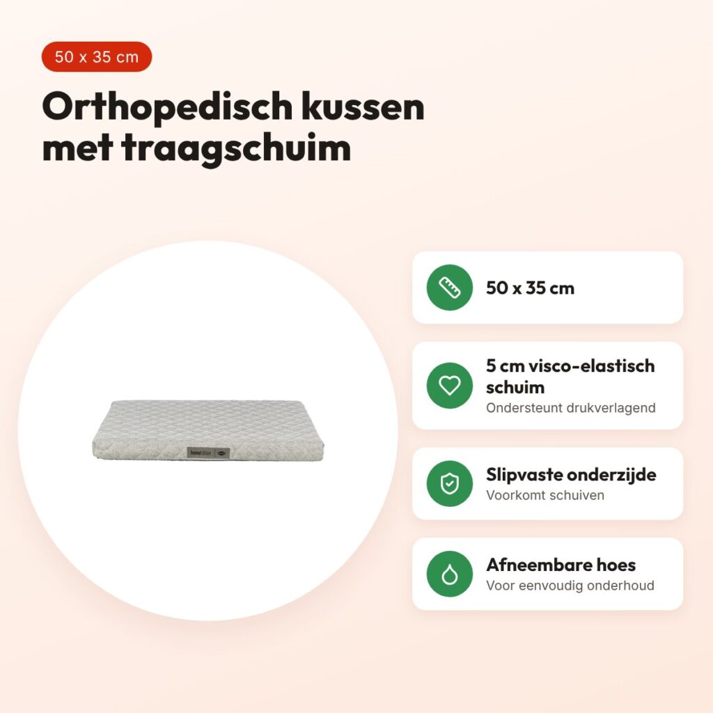 Trixie hondenkussen Noah Vital orthopedisch lichtgrijs 50 x 35 cm – voordelen