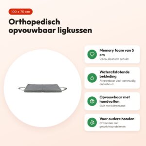 Trixie hondenkussen Samoa Vital donkergroen 100 x 70 cm – orthopedisch – voordelen