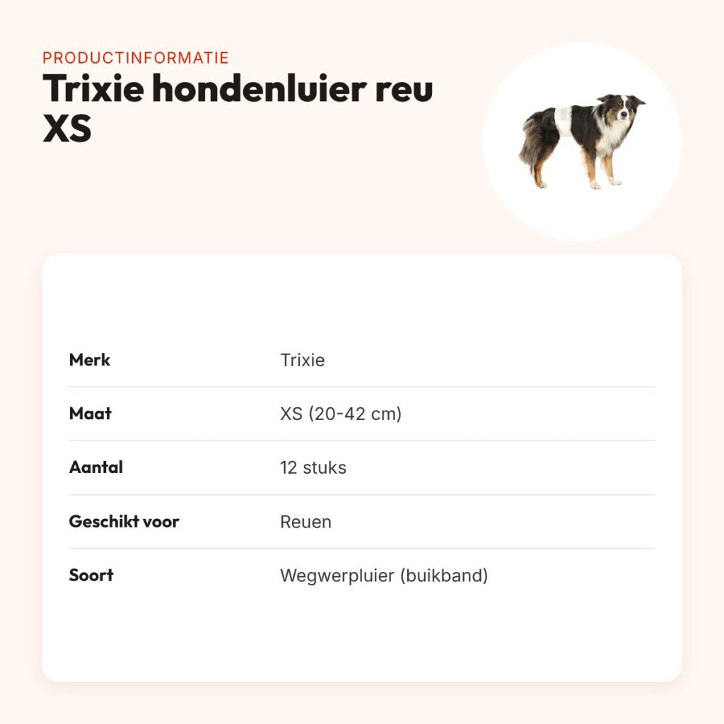 Trixie hondenluier voor reuen XS 20-42 cm – 12 stuks – productinformatie
