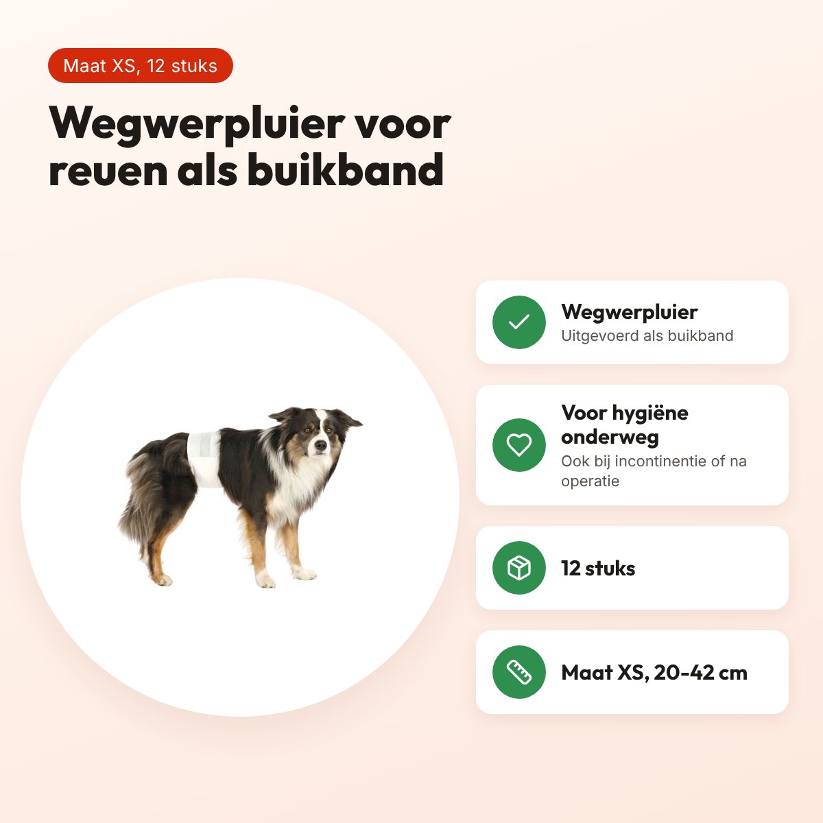 Trixie hondenluier voor reuen XS 20-42 cm – 12 stuks – voordelen
