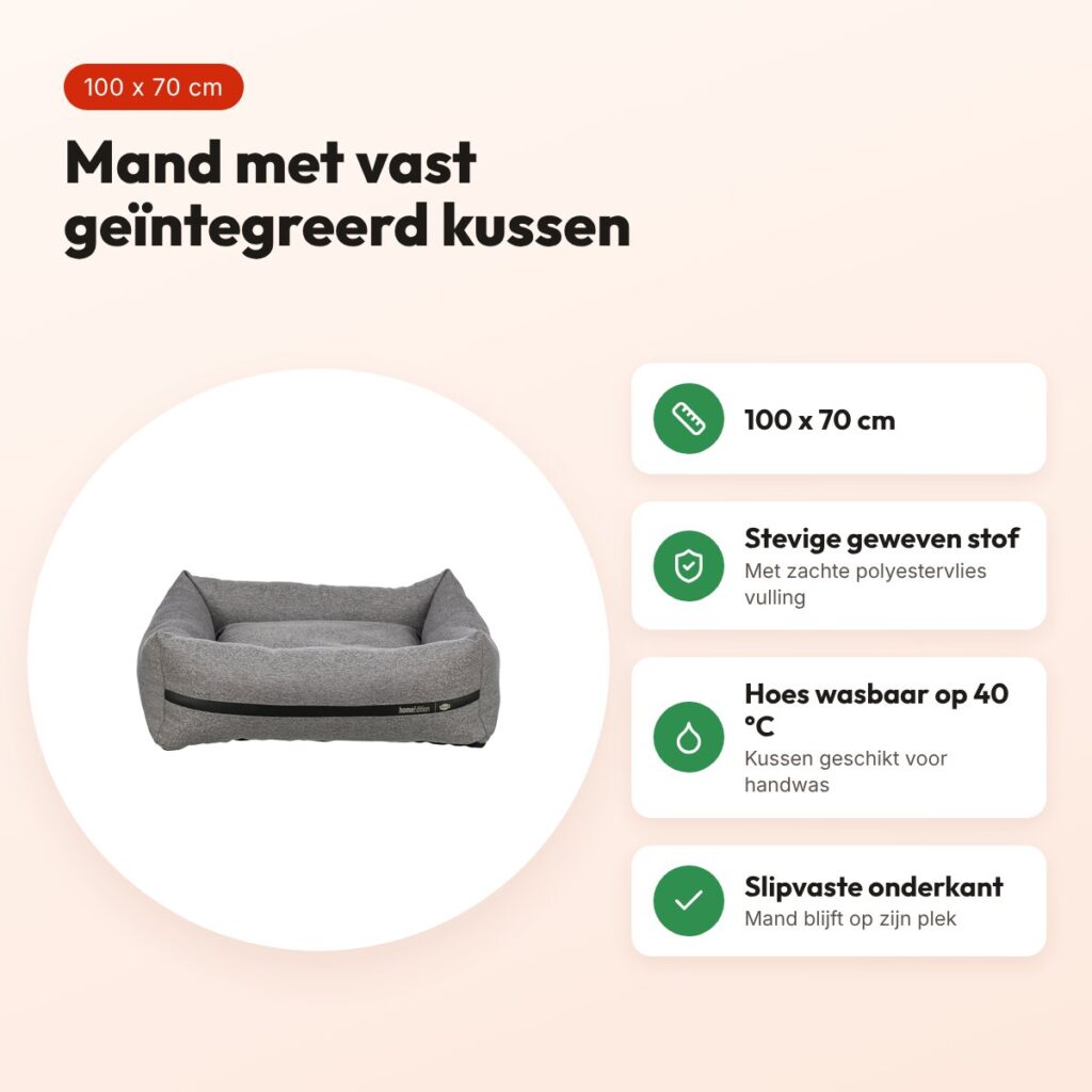 Trixie hondenmand CityStyle grijs 100 x 70 cm – voordelen