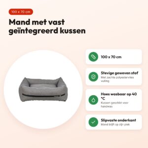 Trixie hondenmand CityStyle grijs 100 x 70 cm – voordelen