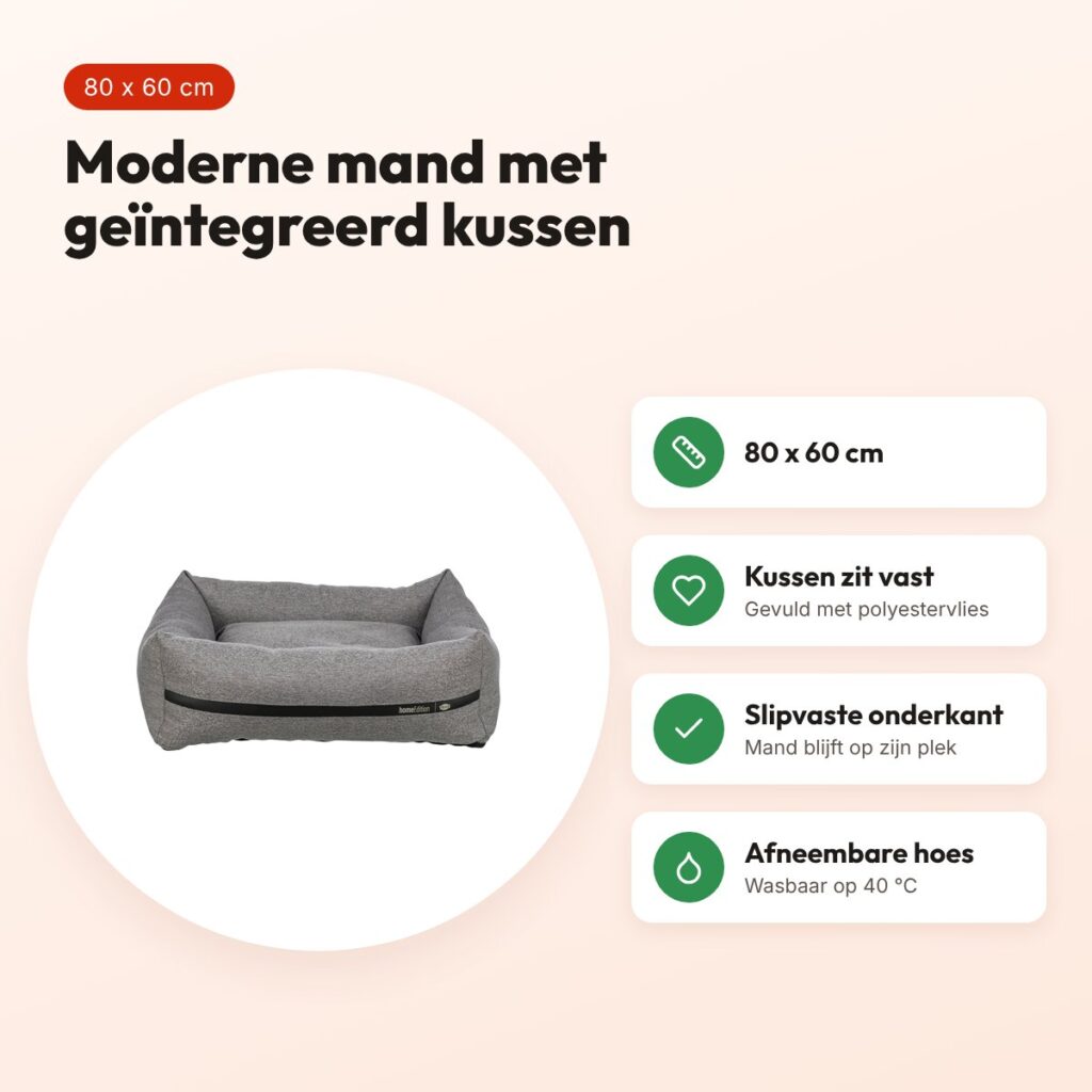 Trixie hondenmand CityStyle grijs 80 x 60 cm – voordelen