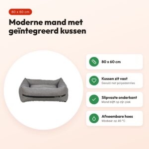 Trixie hondenmand CityStyle grijs 80 x 60 cm – voordelen