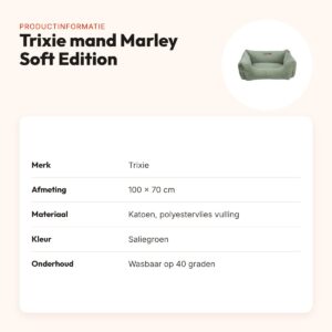 Trixie hondenmand Marley Soft Edition saliegroen 100 x 70 cm – antislip – productinformatie