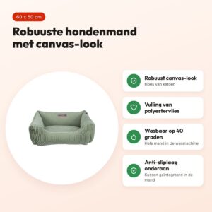 Trixie hondenmand Marley Soft Edition saliegroen 60 x 50 cm – antislip – voordelen